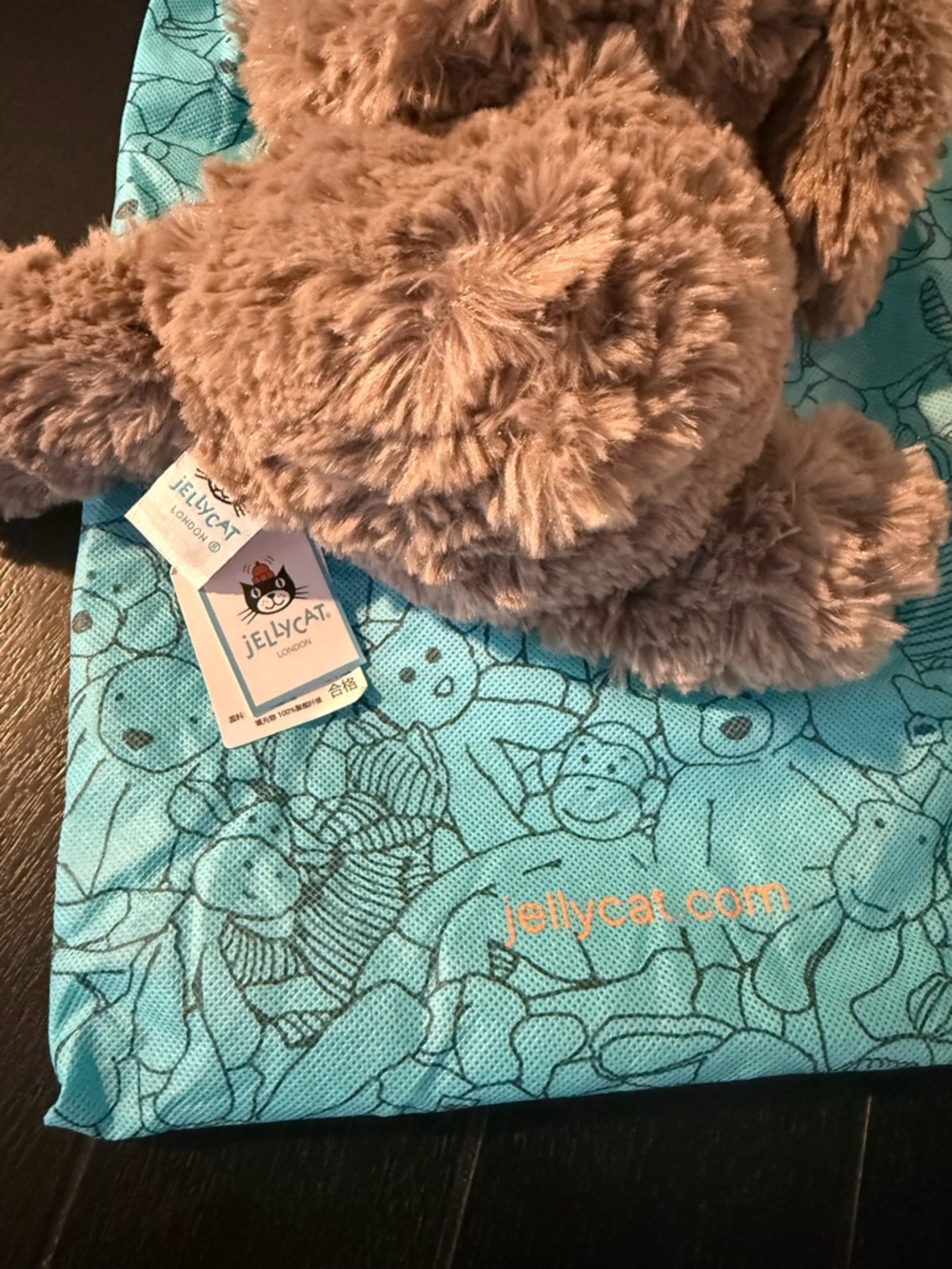 Jellycat Brown Plush Elephant Stuffed Animal - Picture 3 of 4